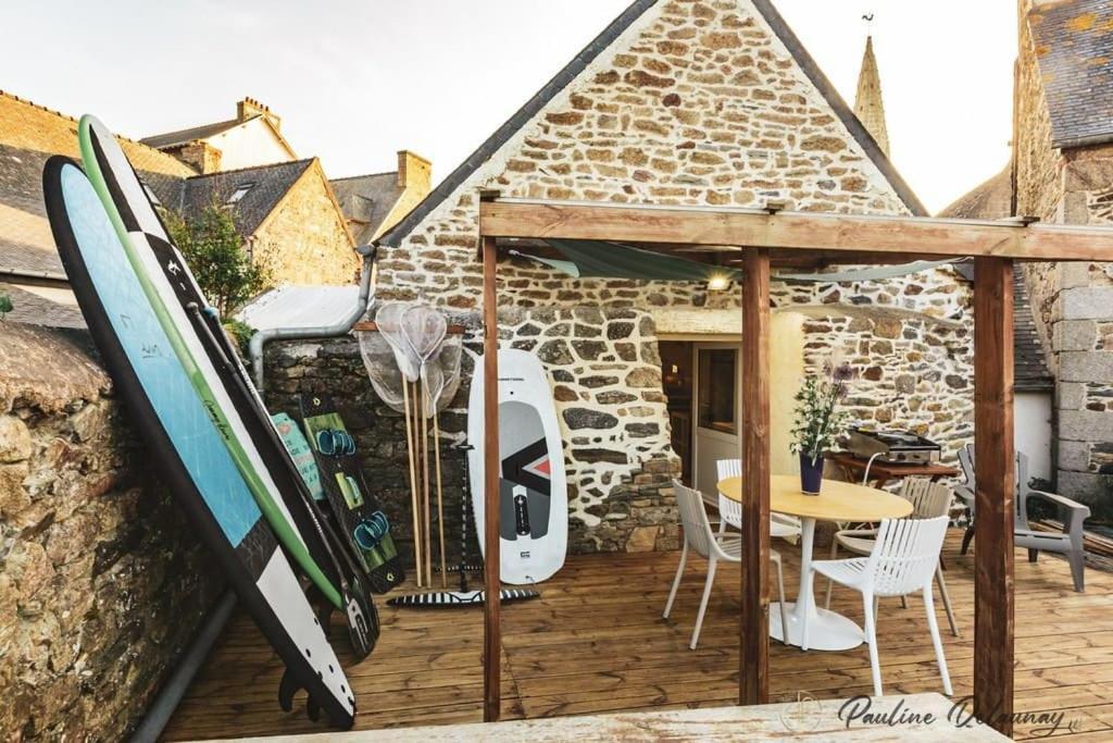 Ty Ar Mor Maison De La Mer, A 40 M De La Plage Saint-Michel-en-Greve Bagian luar foto