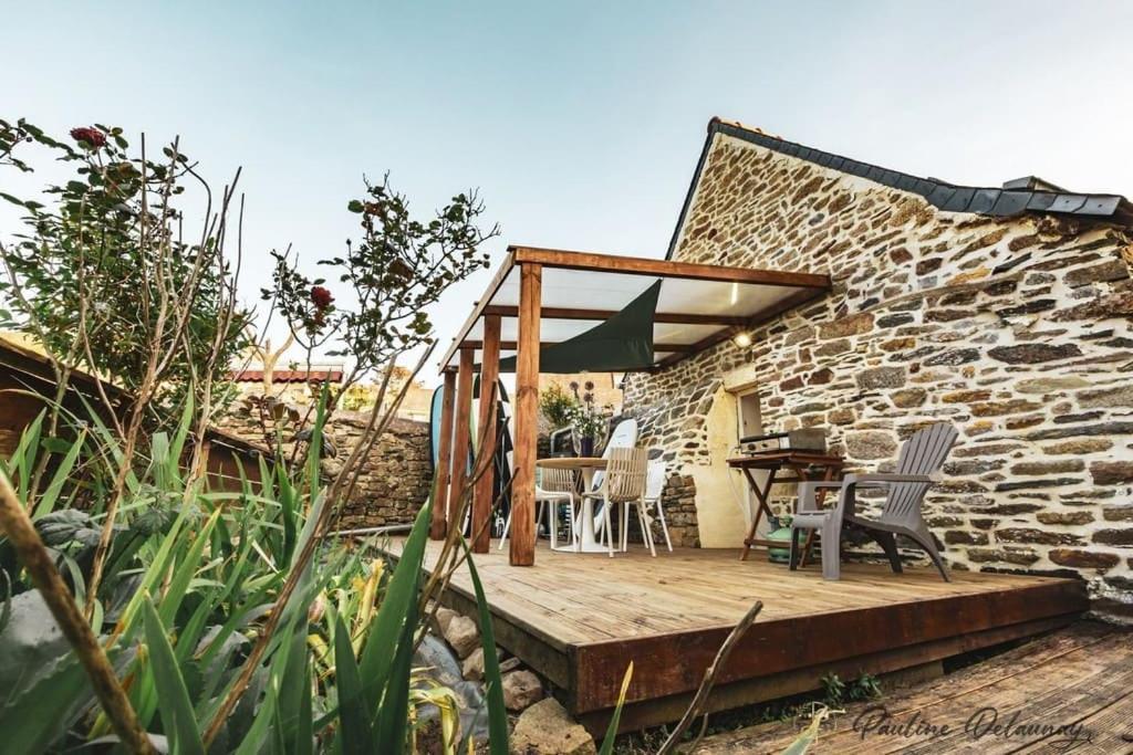 Ty Ar Mor Maison De La Mer, A 40 M De La Plage Saint-Michel-en-Greve Bagian luar foto