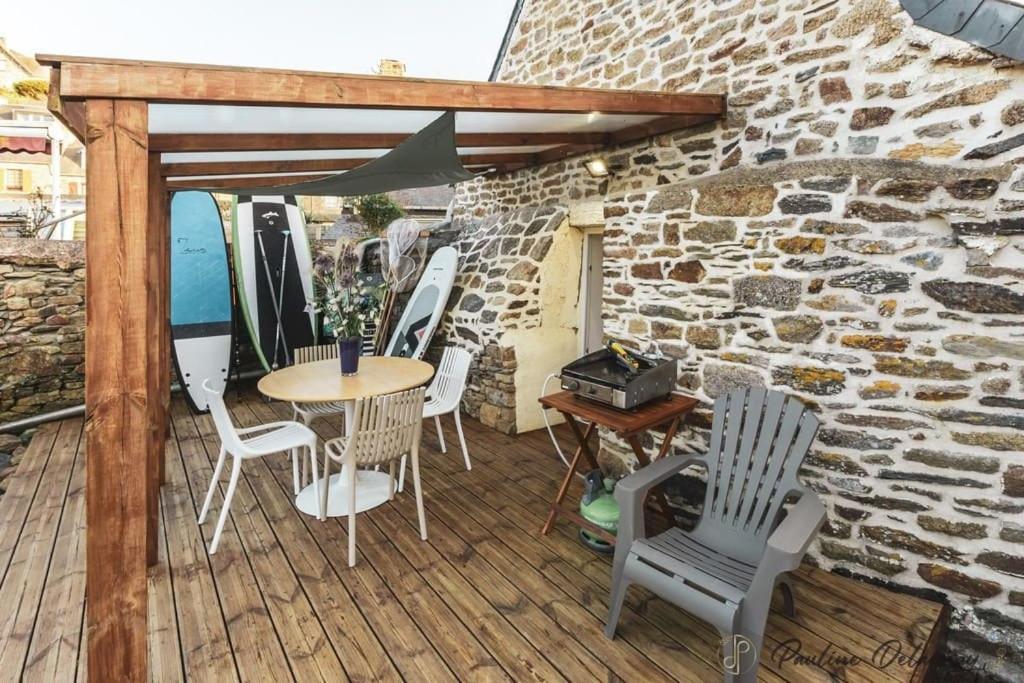 Ty Ar Mor Maison De La Mer, A 40 M De La Plage Saint-Michel-en-Greve Bagian luar foto